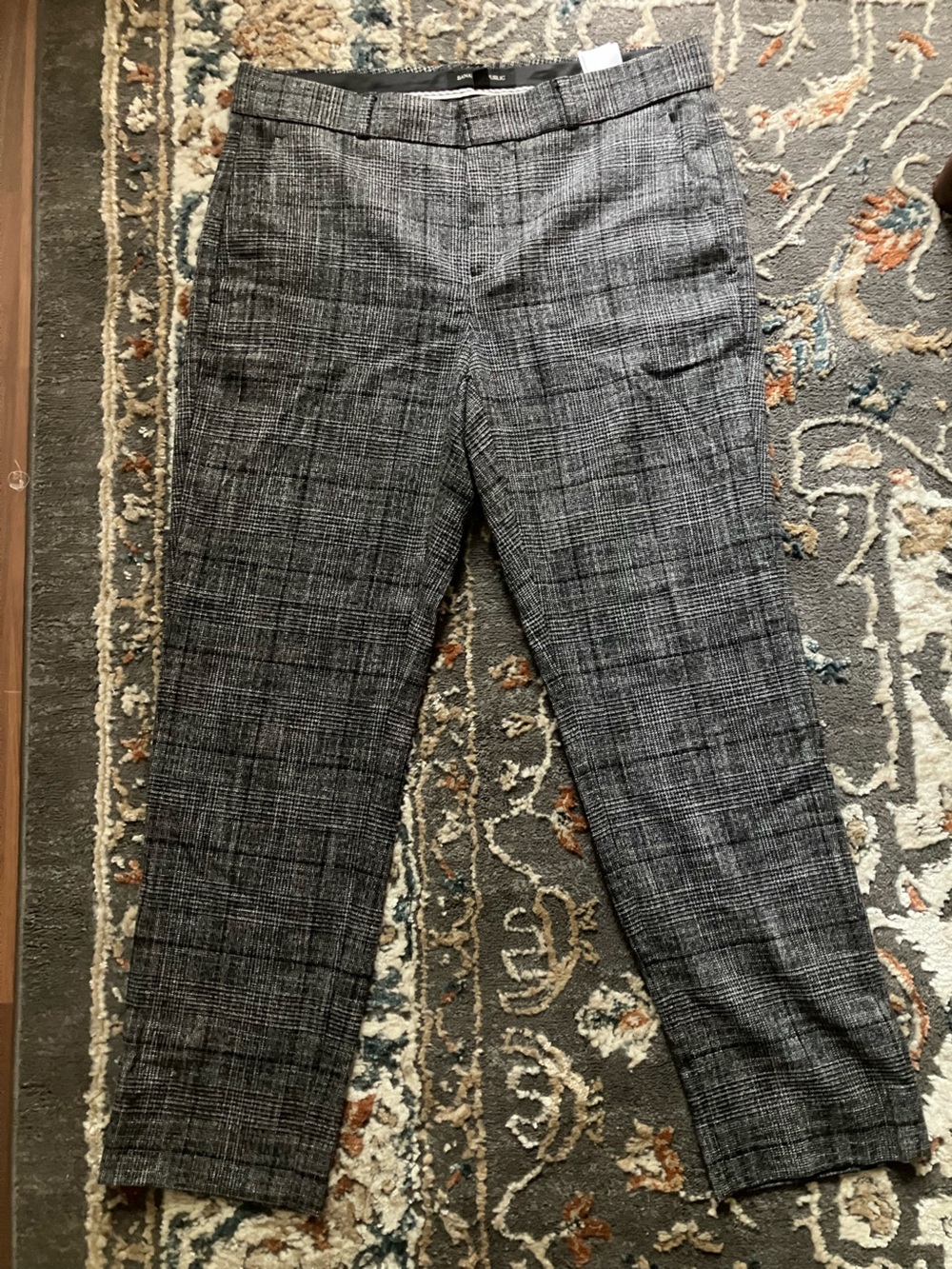 Banana Republic Gray Plaid Dress Pants